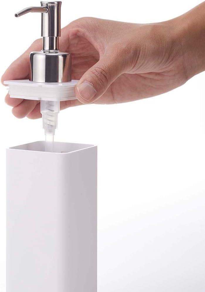 White ABS Plastic Refillable Hand Soap Dispenser with Pump