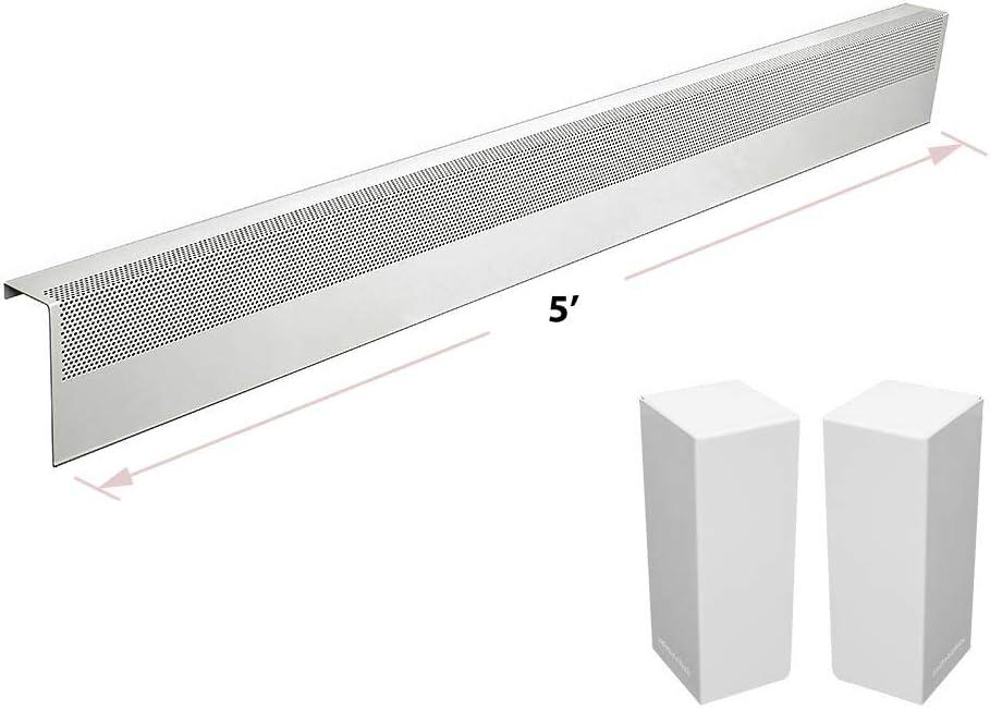 Baseboarders Baseboarders Basic Steel Easy Slip-On Baseboard Heater Cover Coupler - White