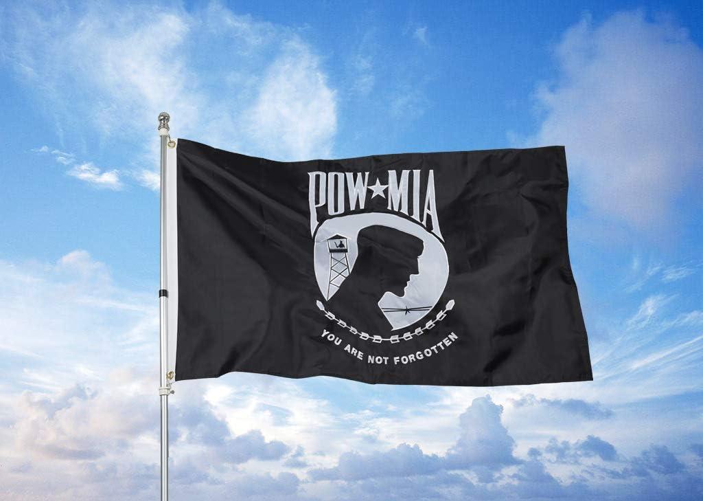 POW MIA 3x5 Nylon Flag - Double Sided and Embroidered - All Weather, Durable, Outdoor Nylon Flag - Front Line Flags