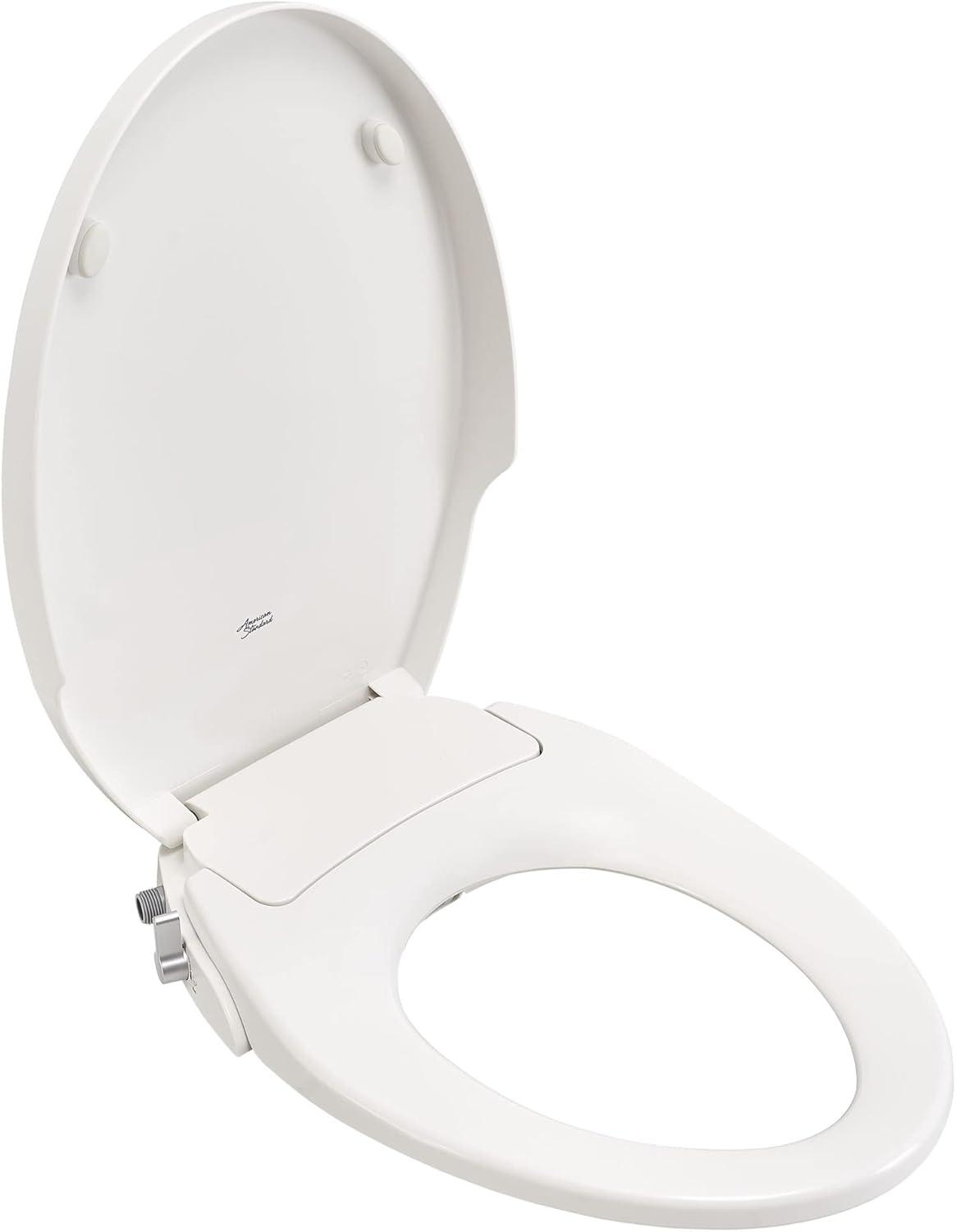 White Polypropylene Manual Bidet Seat with Dual Nozzles