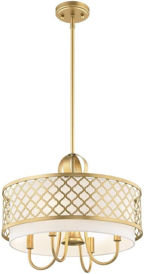 Livex Lighting 41115 Arabesque 1 Light 18" Wide Drum Chandelier - Bronze