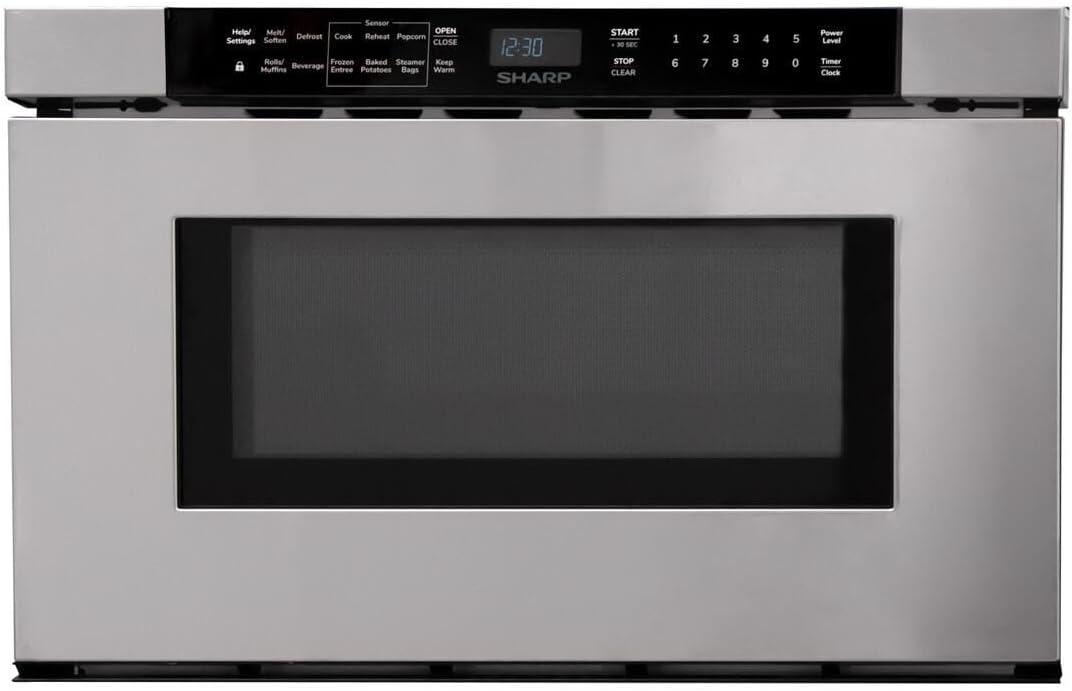 Stainless Steel Built-In Microwave Drawer with Sensor Cooking