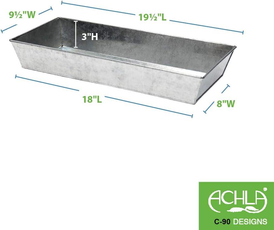 Versatile Galvanized Steel Tray Antique Finish - ACHLA Designs