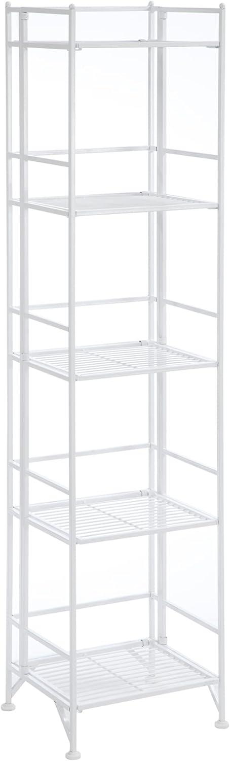 Convenience Concepts Xtra Storage 5 Tier Folding Metal Shelf, White