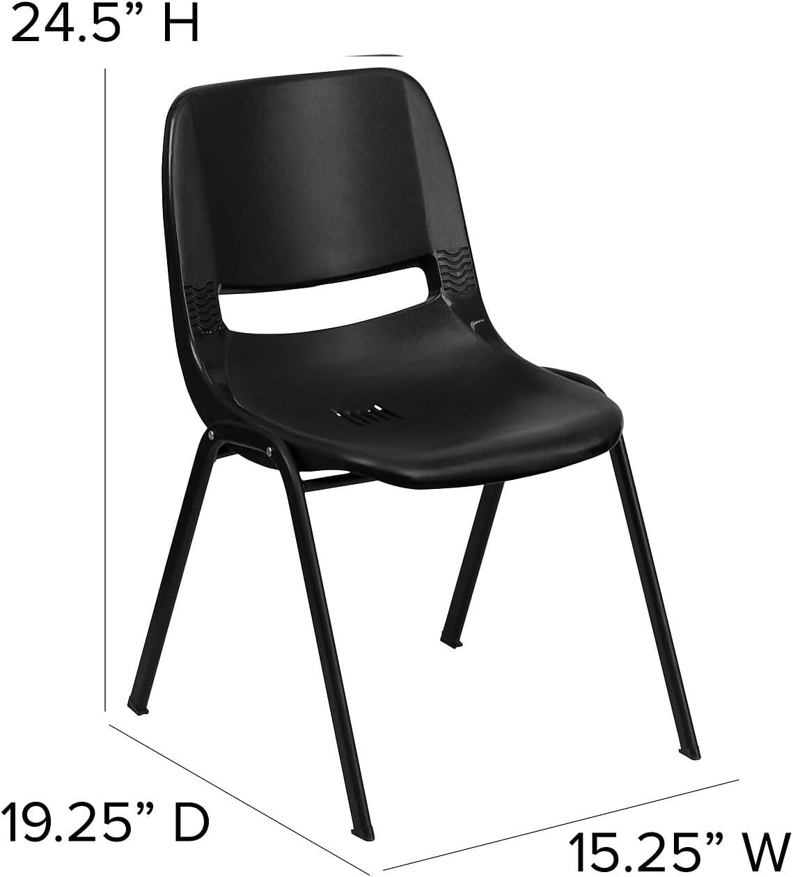 Romeo 440 lb. Capacity Kid's Ergonomic Shell Stack Chair