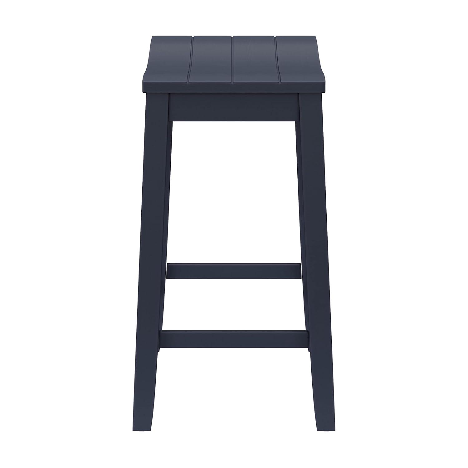 Hillsdale Furniture 24" Fiddler Backless Wood Counter Height Barstool Navy : Matte Finish, Fixed Height