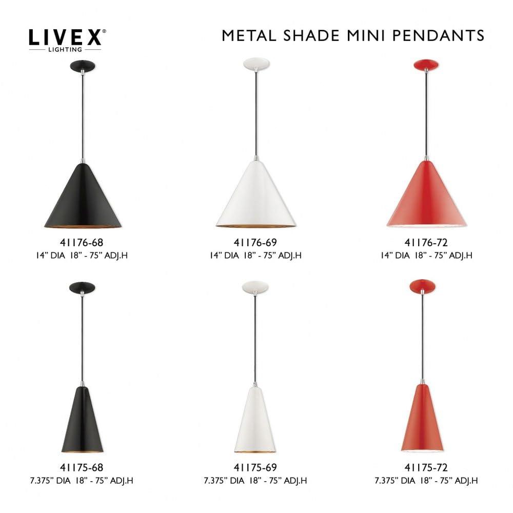 Livex Lighting Dulce 1 - Light Pendant in  Brushed Aluminum/Polished Chrome