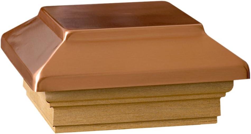 Victoria Copper Plateau Cedar Post Cap for 4x4 Posts