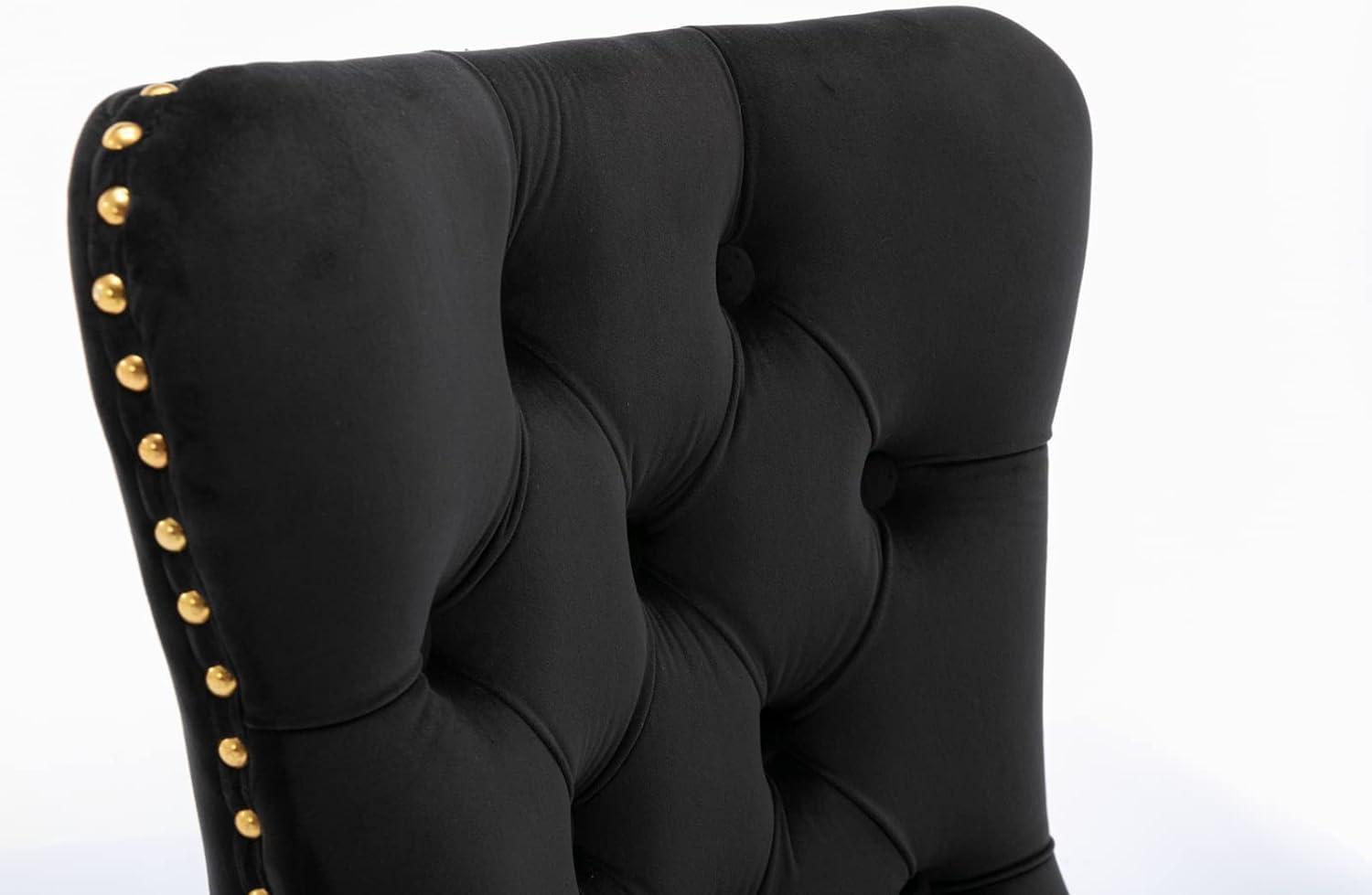 Alrick Tufted Velvet Wing Back Side Chair