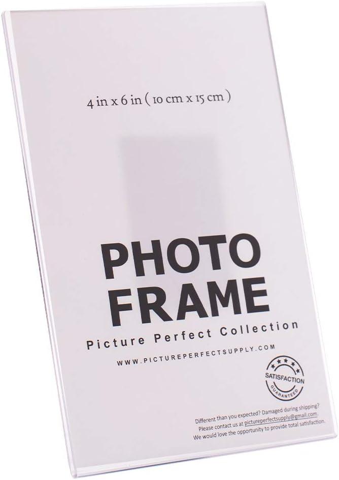 pbf 4x6 Magnetic Picture Frames for Refrigerator | Clear Magnetic Acrylic Frames | Magnetic Photo Holders for Fridge, Locker, Cubicle, Photo Board, Art Display, Sign Holder (10-Pack)