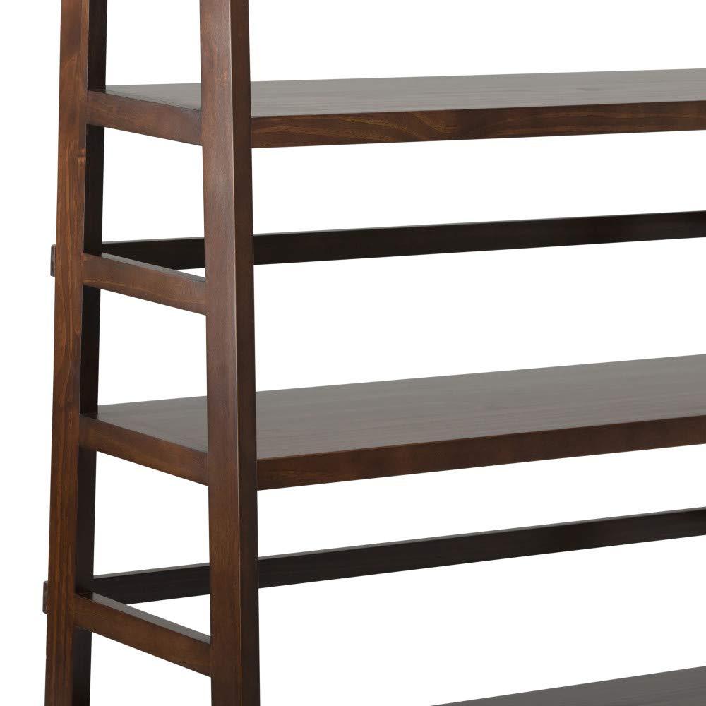 Simplihome Wide Bookcase, Acadian, Walnut