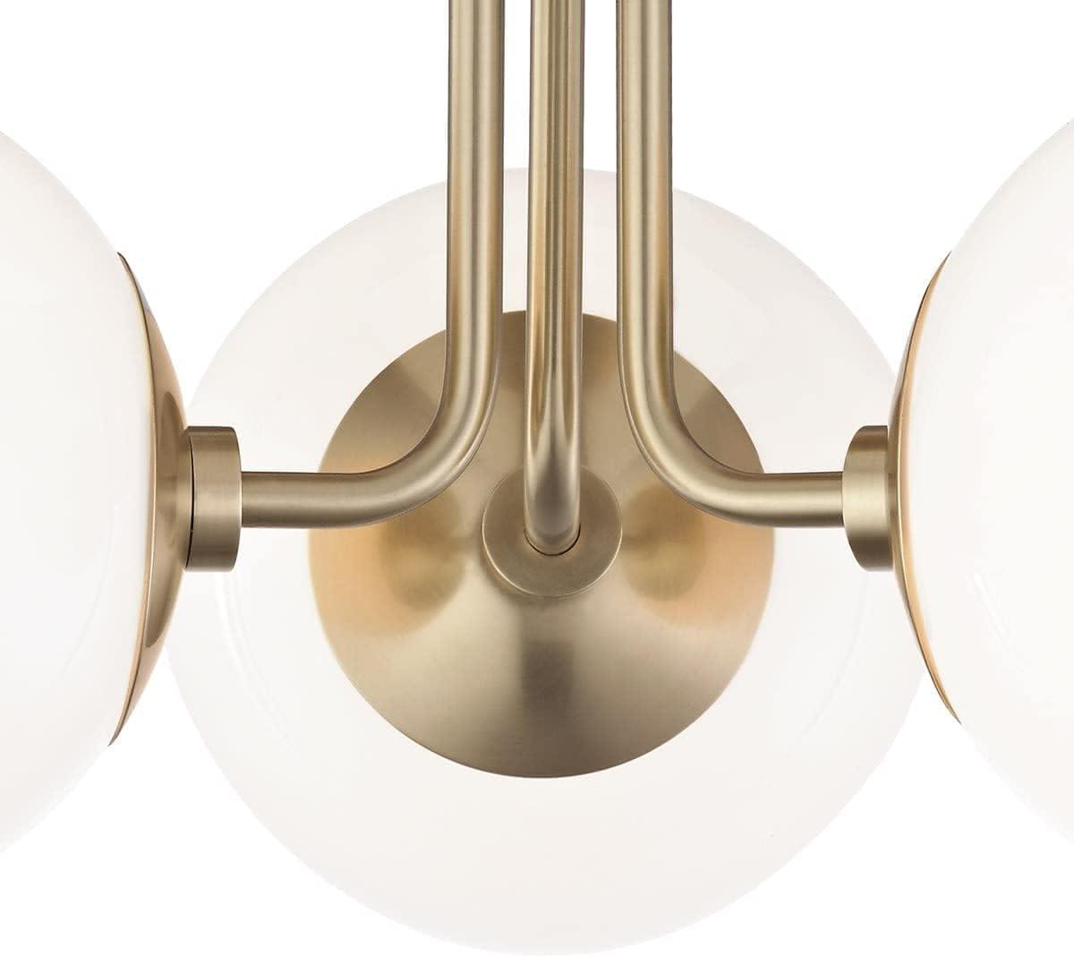 Mitzi Stella 3 - Light Semi-Flush Mount in  Old Bronze White Shade