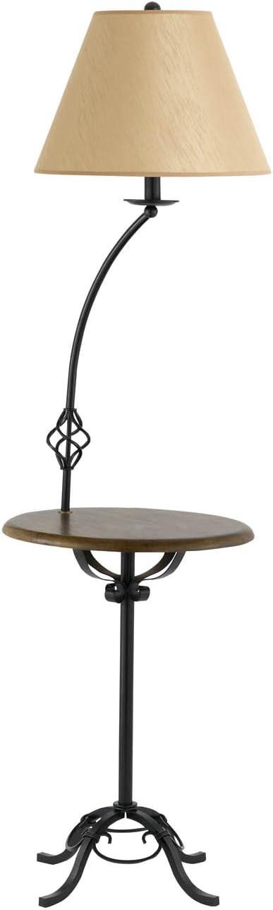 Cal Lighting Andros 17" Durable Metal Floor Lamp with Glass Tray in Silver