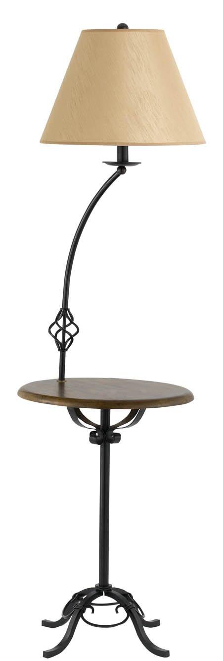 Cal Lighting Andros 17" Durable Metal Floor Lamp with Glass Tray in Silver