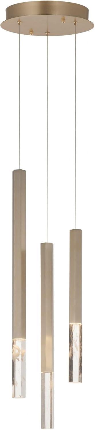 E11023-95GLD-ET2 Lighting-Diaphane - 23.75 Inch 15W 3 LED Pendant-Gold Finish