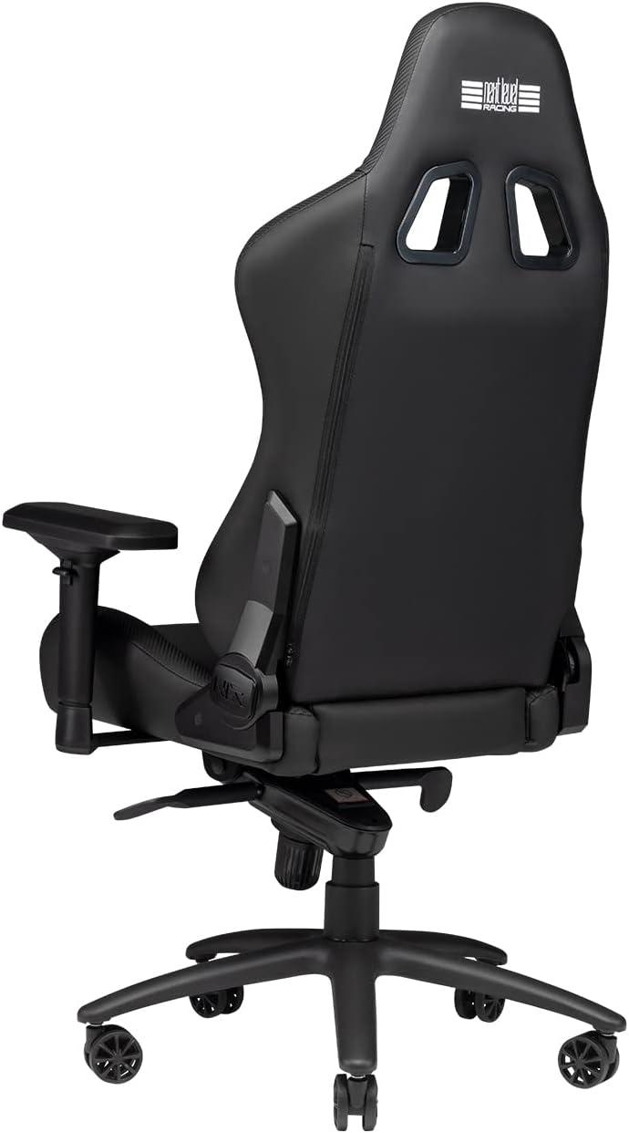 ErgoFlex Black Aluminum & Steel Adjustable Gaming Chair with Lumbar Support