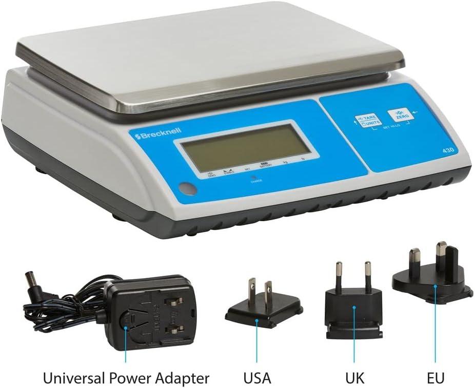 Brecknell Model 430 Digital Portion Control Scale White/Silver/Blue 30 Lbs. Capacity 430-30