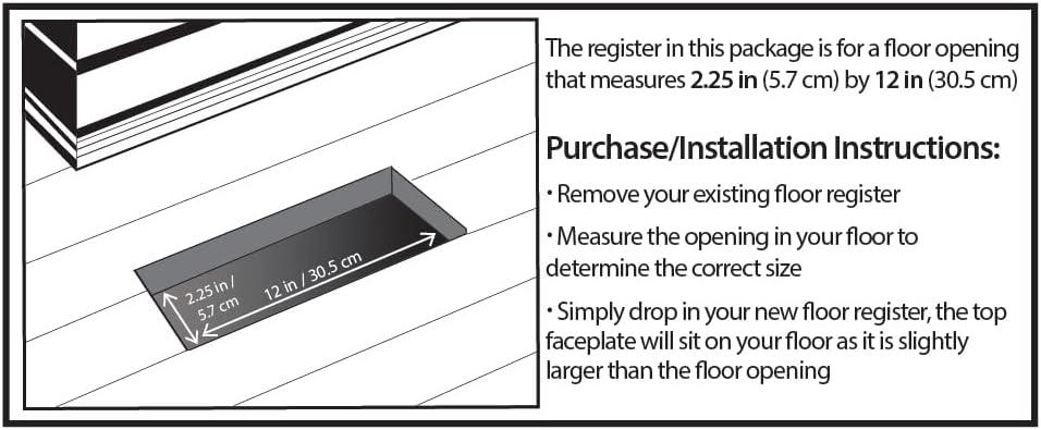 Decor Grates WL212-M 2-Inch by 12-Inch Wood Louver Floor Register, Medium Oak