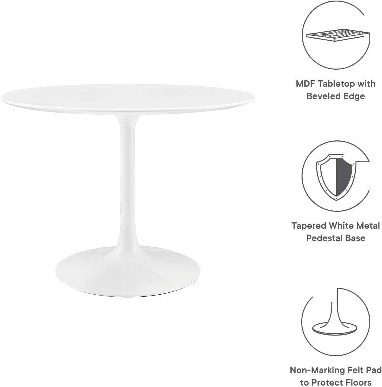 Lippa Round Wood Top Dining Table - Modway