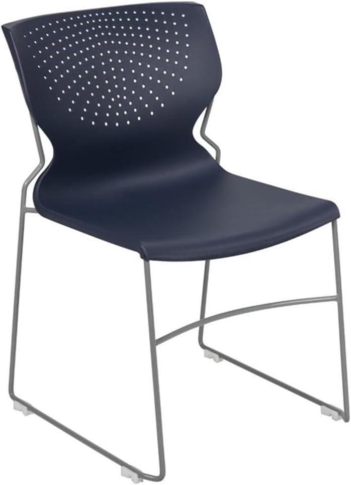 Everleigh 661 lb. Capacity Full Back Stack Chair with Powder Coated Frame