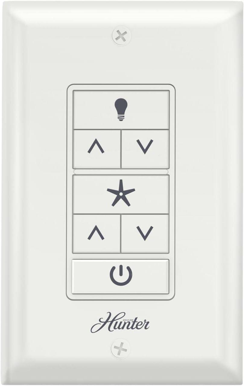 White Satin 3-Toggle Fan Wall Control with PVC Plate