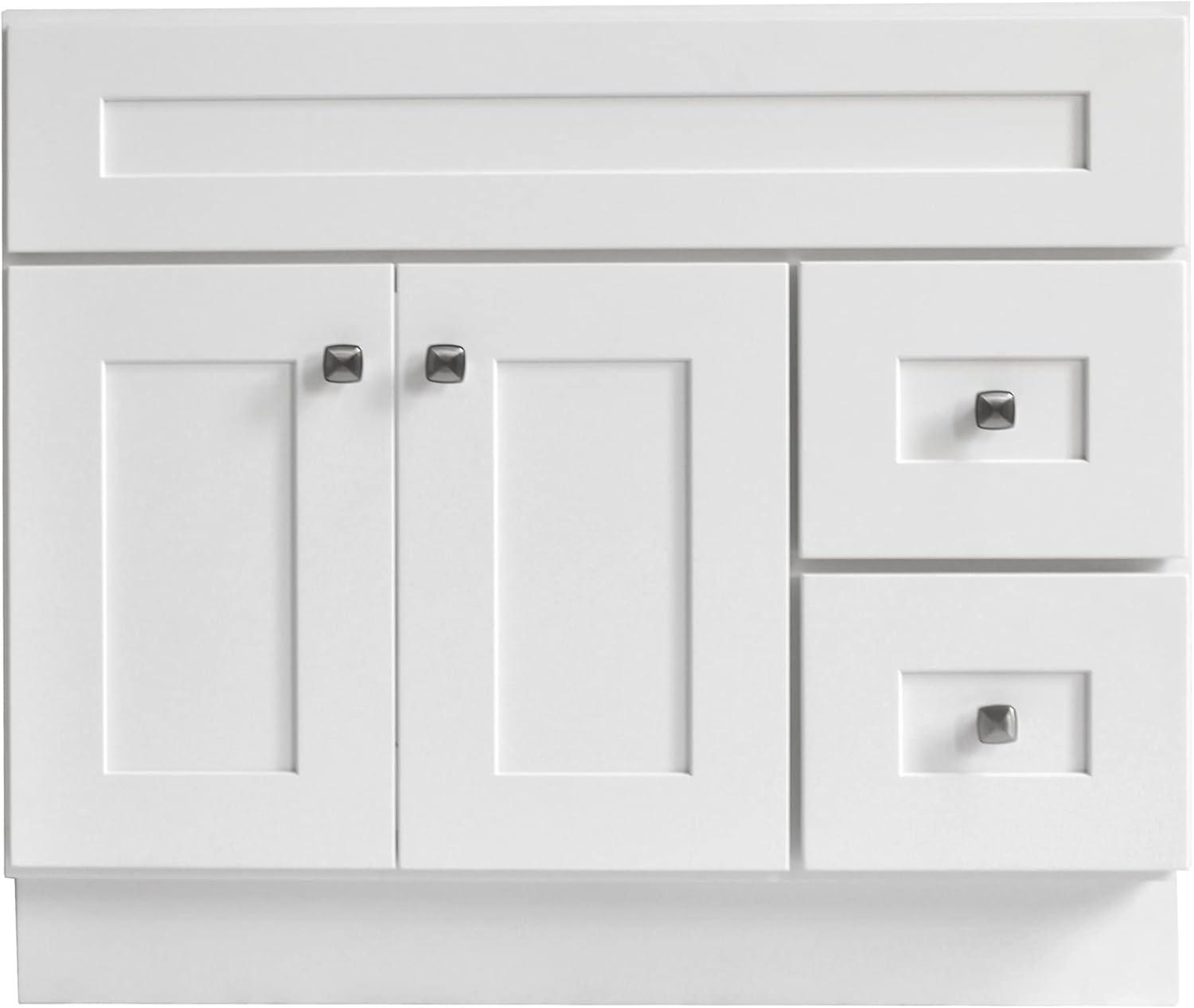 Design House Brookings 36 Inch Bathroom Vanity, Ready to Assemble, Solid Wood, Sherwin Williams – Design House, 587097
