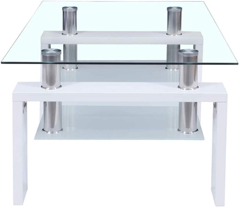 Lipoton Glass Coffee Table Glass Top Coffee Table Glass Living Room Table Rectangle Glass Coffee Table