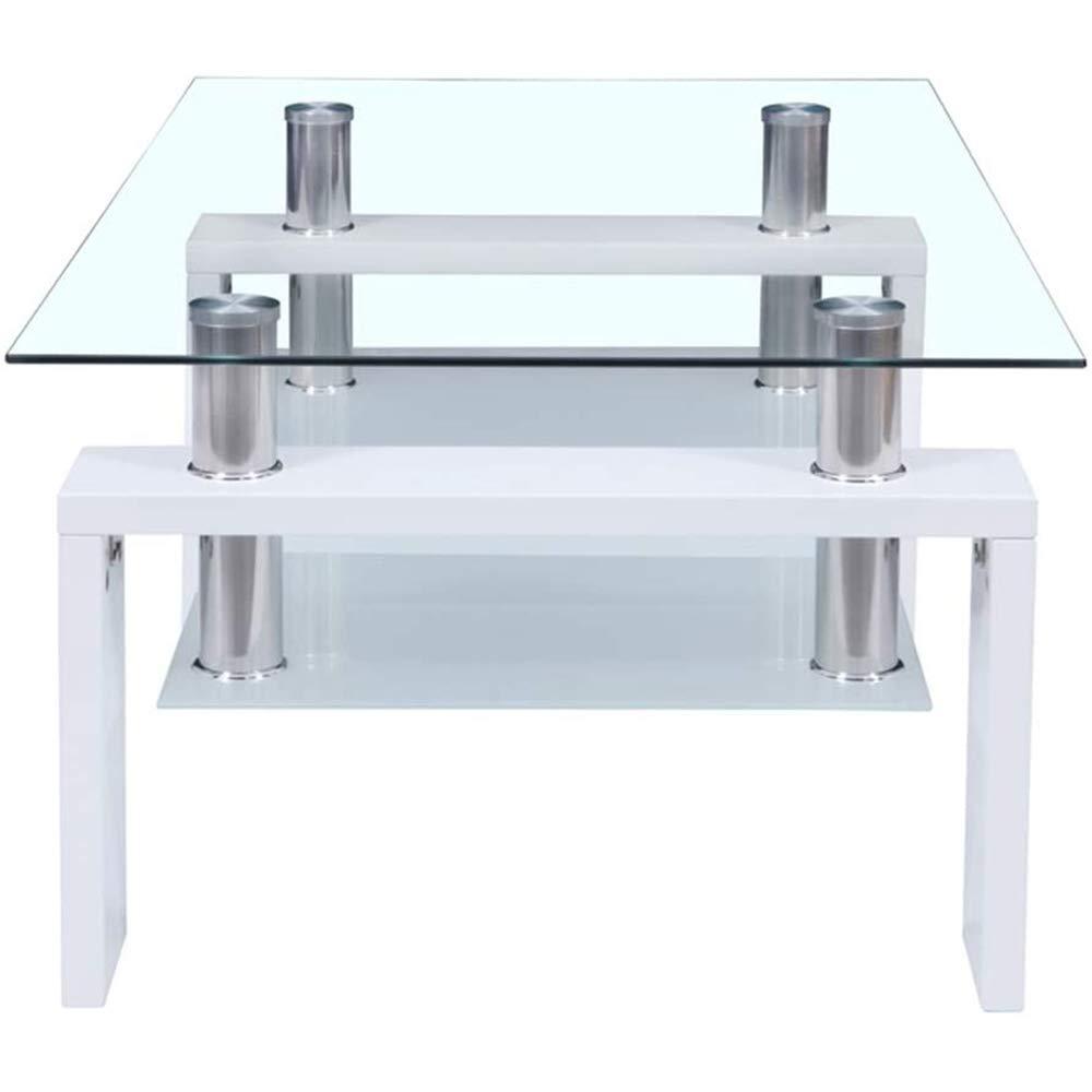 Lipoton Glass Coffee Table Glass Top Coffee Table Glass Living Room Table Rectangle Glass Coffee Table