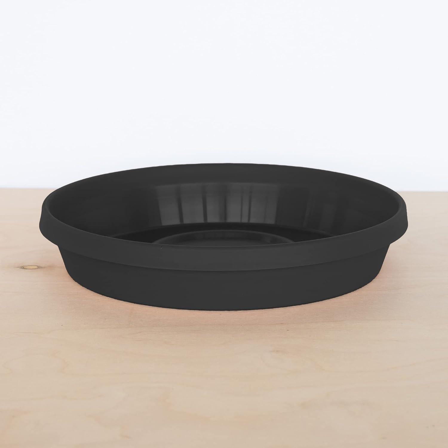 Bloem 20-in Terra Round Plastic Plant Saucer Tray - Black