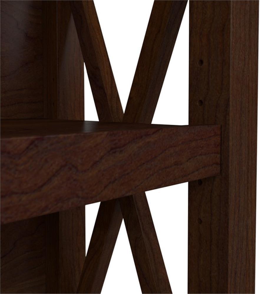 Key West 5 Shelf Bookcase Set in Bing Cherry - Engineered Wood
