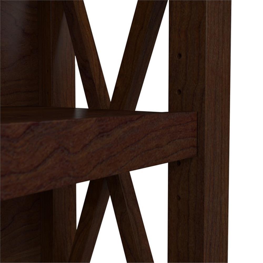 Key West 5 Shelf Bookcase Set in Bing Cherry - Engineered Wood