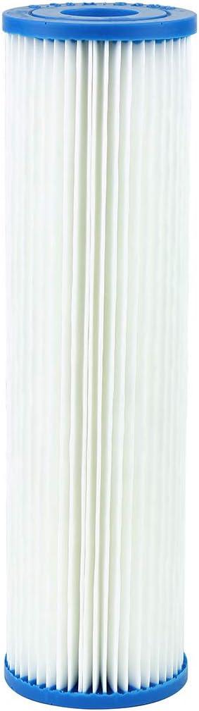 White and Purple Pleated Polypropylene Water Filter Cartridge