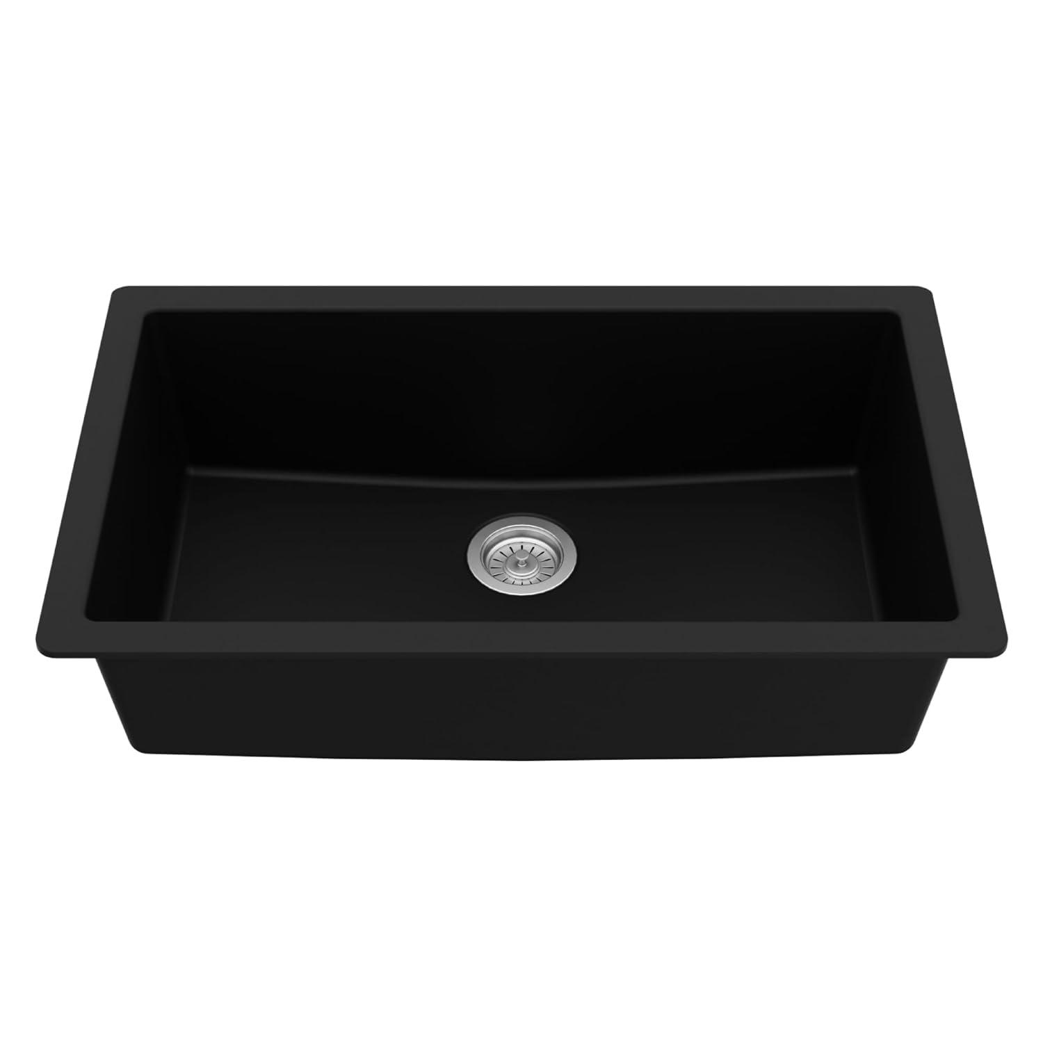 Karran Quartz 32-1/4'' X 19-1/4'' Large Single Bowl Undermount Kitchen Sink