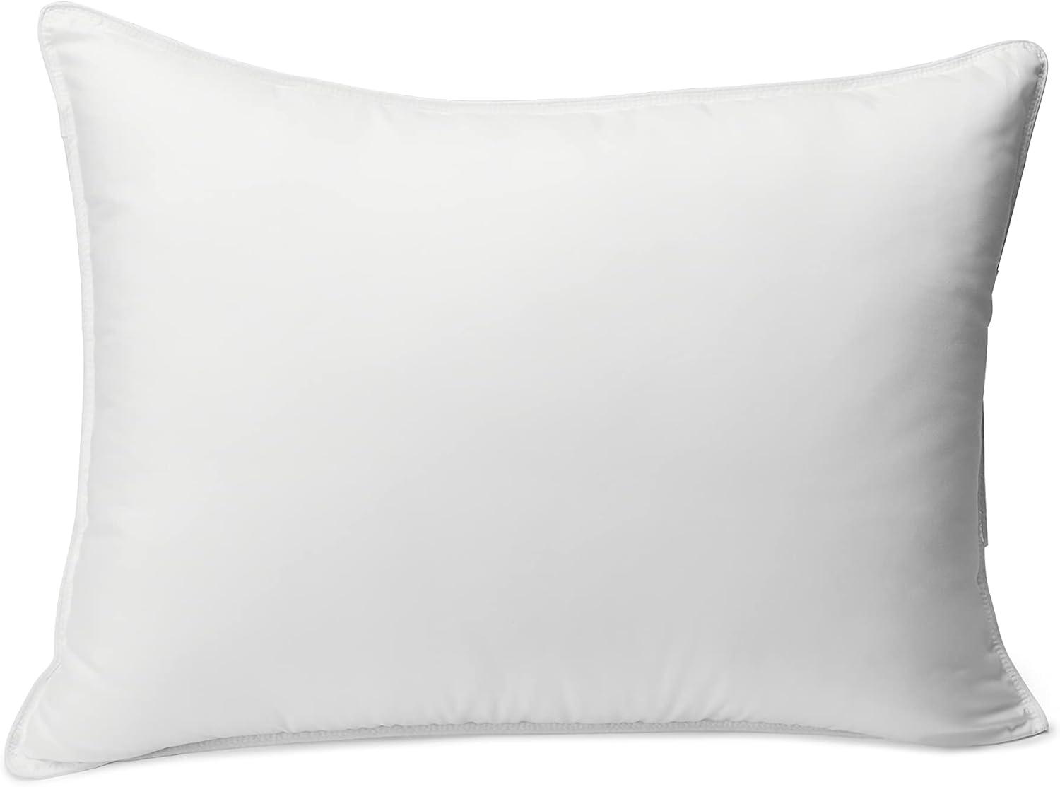 Down Alternative Pillows for Stomach and Back Sleepers, Soft Density, Standard, Pack of 2, White, 26 in L x 20 in W