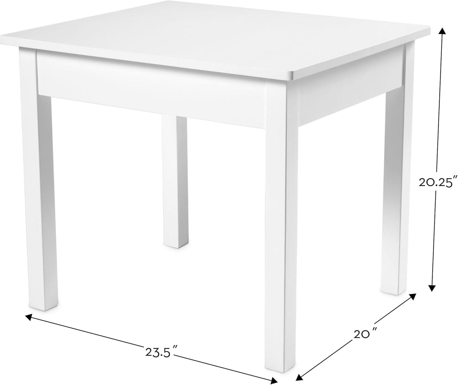 Melissa & Doug Wooden Table and Chairs Set - White