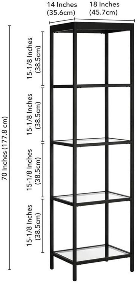 Blackened Bronze 70" Quintuple-Tier Rectangular Étagère