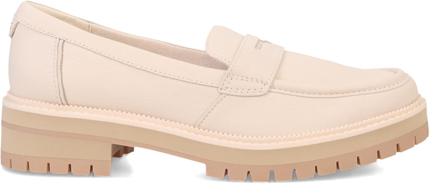 Light Sand Genuine Leather Platform Moccasin Loafers