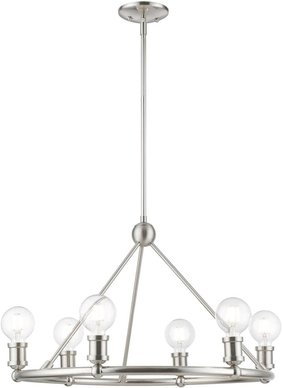 Livex Lighting Lansdale 6 - Light Chandelier in  Brushed Nickel