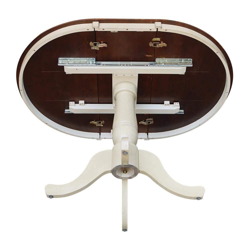 36" Round Dining Table with 12" Leaf - International Concepts