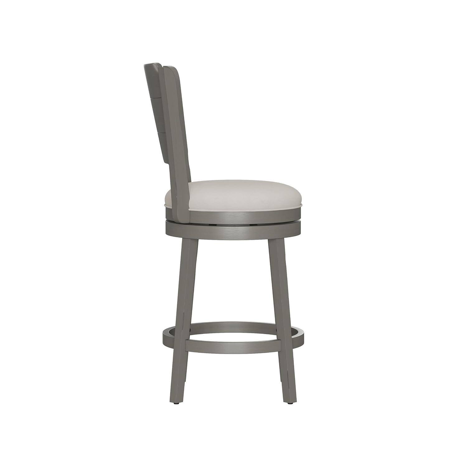 Hillsdale Furniture Clarion Wood Counter Height Swivel Stool, Distressed Gray