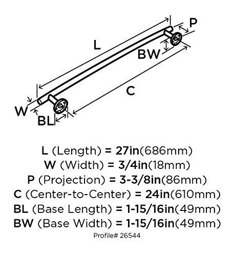 Arrondi™ 27" Wall Mounted Towel Bar