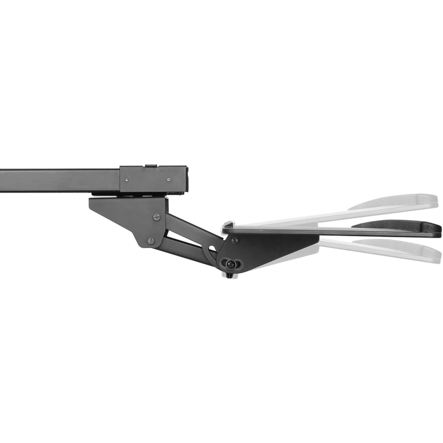 Adjustable Black Steel and Plastic Under-Desk Keyboard Tray