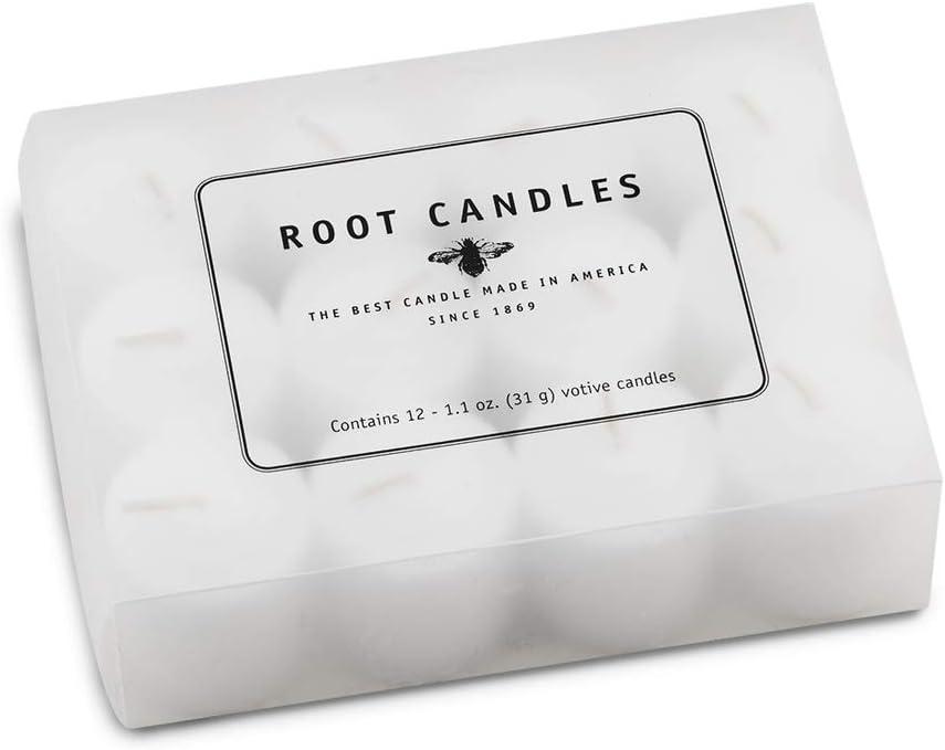 Elegant White Beeswax 12-Piece Votive Candle Set