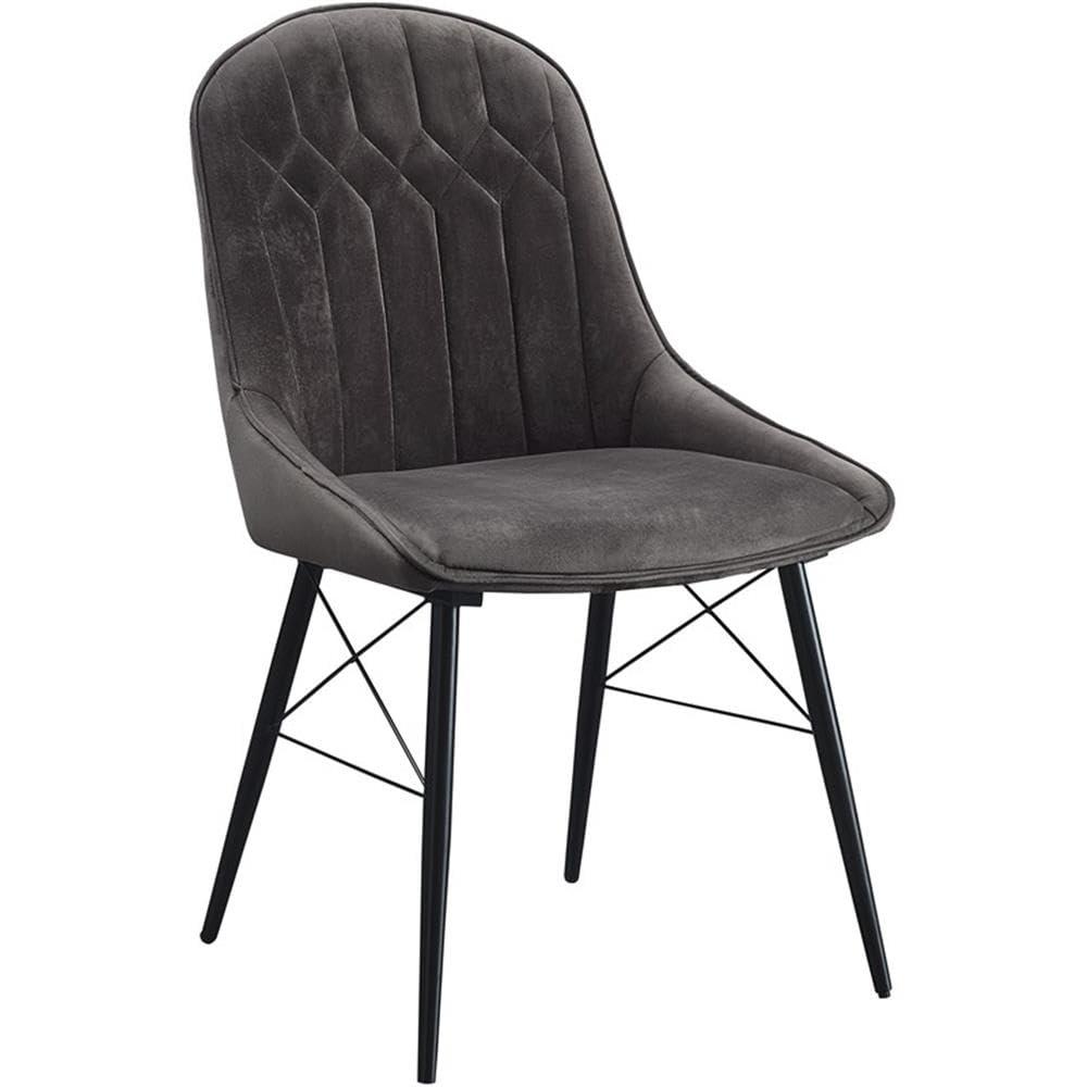 24" Abraham Accent Chair: Upholstered, Armless Design, Wood/Metal Frame - Acme Furniture