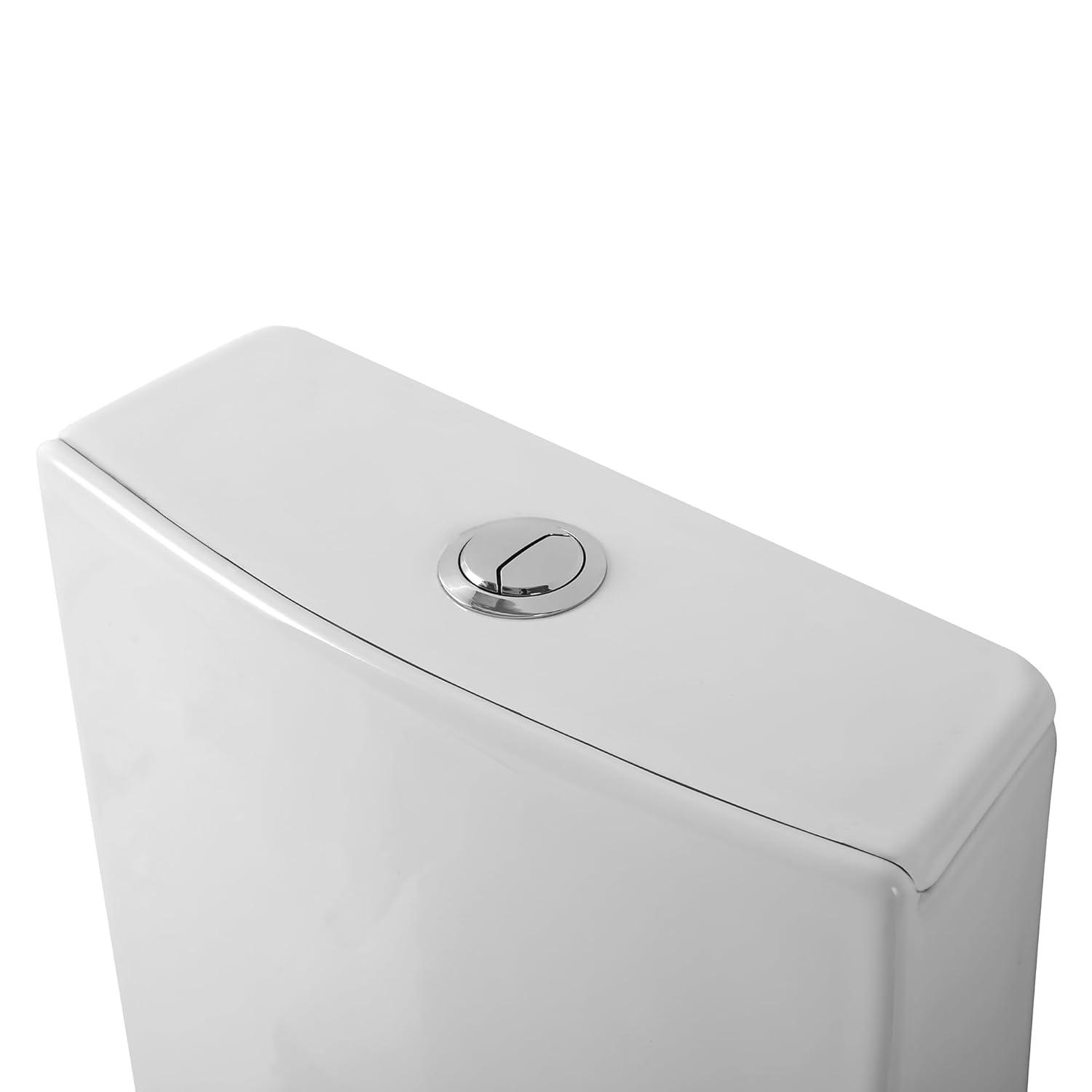 Fine Fixtures MOTB7W Dual-Flush Elongated One-Piece Toilet with High Efficiency Flush