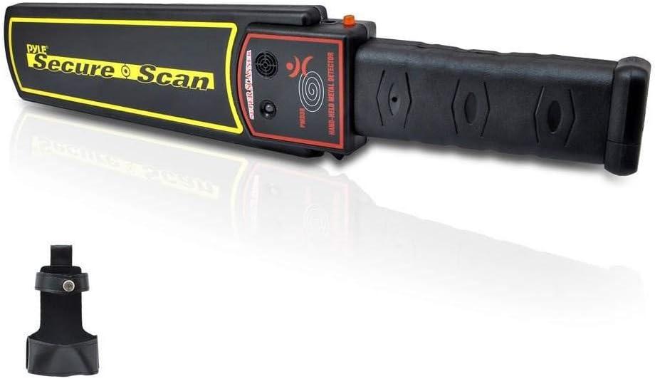 PYLE Handheld Metal Detector Security Wand - Portable Battery Operated Super Security Scanner w/ Adjustable Sensitivity, Sound Vibration Alerts, Detects Weapons, Knives & Other Metal Objects - PMD38
