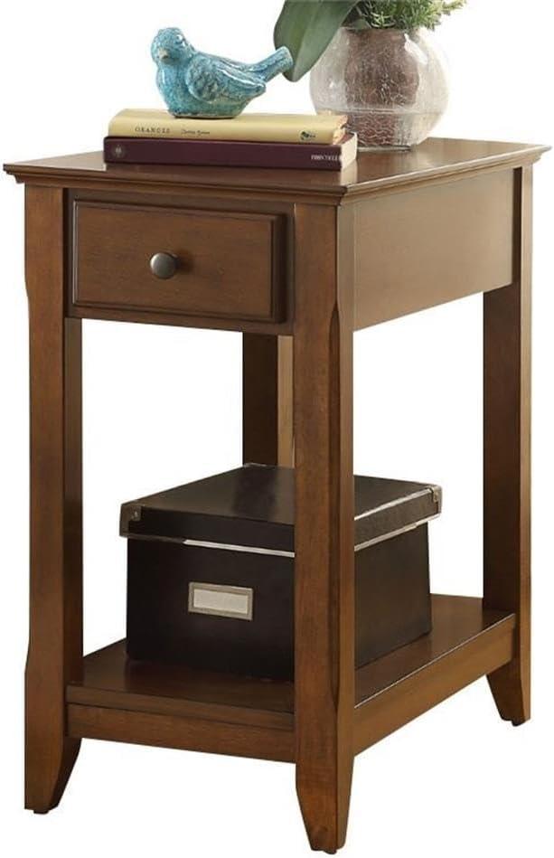 Smart Looking Side Table Walnut Brown - Saltoro Sherpi