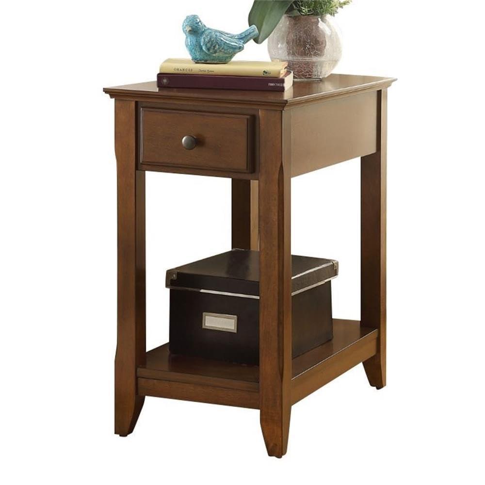 Smart Looking Side Table Walnut Brown - Saltoro Sherpi