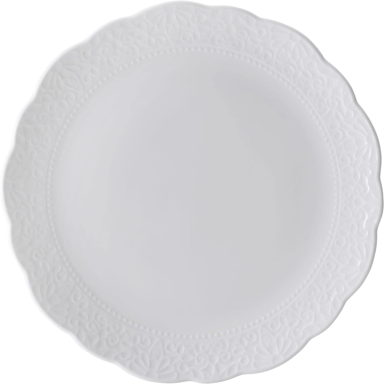 Abigail White Porcelain 12-Piece Dinnerware Set, Service for 4