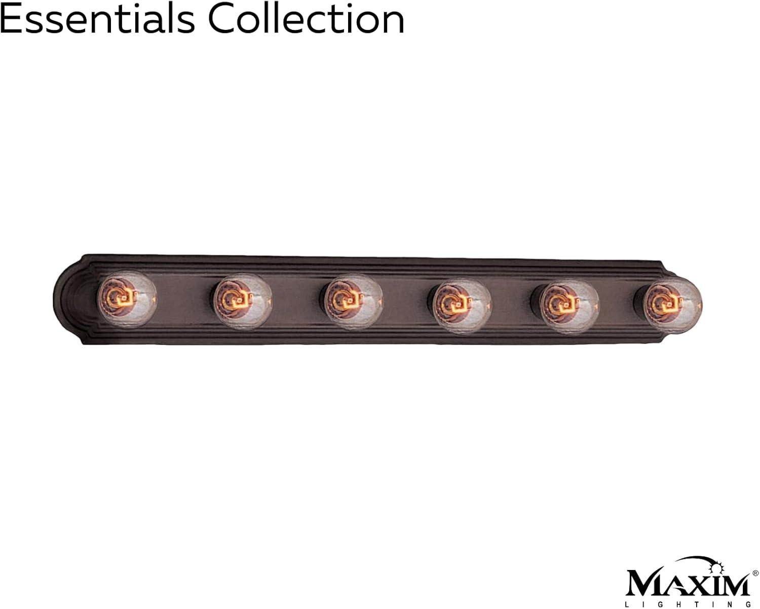 Oil Rubbed Bronze 6-Light Dimmable Bathroom Vanity Fixture
